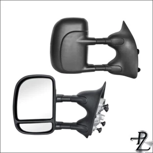 Towing Mirrors for 99-16 F-250 SUPER DUTY, MANUAL BLACK Pair - Bild 1 von 5