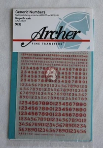 Números genéricos Archer (para ir con AR35107R y AR35108R) (rojo) AR35143R - Imagen 1 de 1