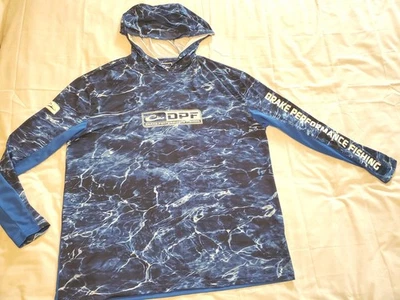 Drake Performance Pesca Mossy Oak Elements Agua Azul Sudadera con Capucha Camisa Manga Larga Foto 1 de 4