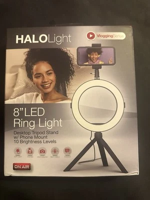 Light 8"LED RING LIGHT VLOGGING SERIES ONAIR. BRAND NEW BOXED Selfie - Image 1 of 3