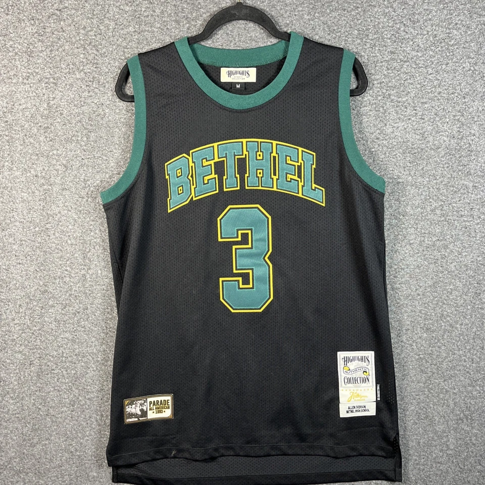 Allen Iverson Jersey Bethel High School Headgear Classics Black Men's M - Image 1 of 4