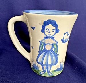 M.A. Hadley Farmer's Wife Flared Coffee Mug "JO" on back "The End" 12oz 4 3/4" H - Picture 1 of 6