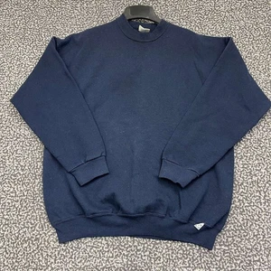 Vintage Diskus Athletic Sweatshirt Herren XL Navy Blanko Pullover Langarm - Bild 1 von 8