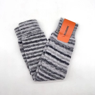 MISSONI Mohair в полоску ноги подогреватели серый свитер вязаный пушистый уютный новый - Изображение 1 из 4