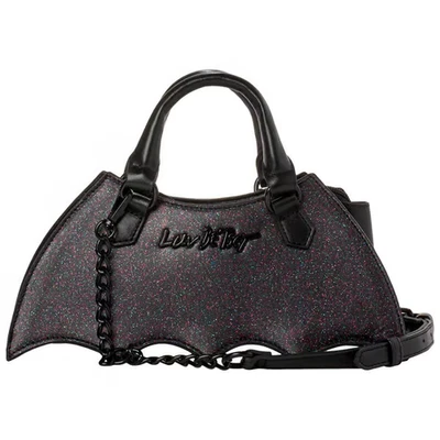 Mini bolsa de ombro Betsey Johnson taco glitter preto nova com etiquetas - Imagem 1 de 4