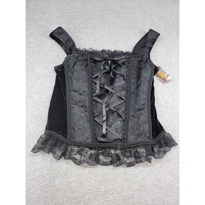 Spirit Halloween Womens Black Lace Corset Top Adult Large Gothic Vampire Costume - Image 1 of 4