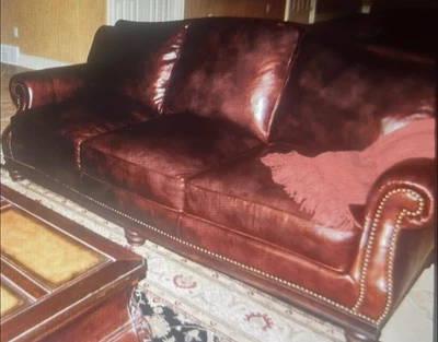 Henredon Leather sofa - Image 1 of 2