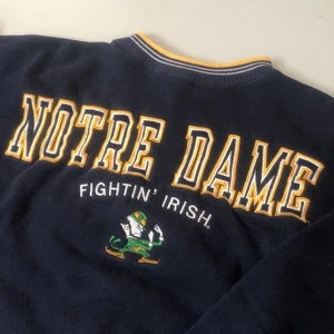 VTG Notre Dame Fighting Irish Sweatshirt Crewneck Team Edition Embroidered Sz L - Picture 1 of 10