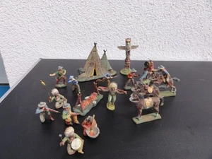 Indianer, Cowboy,Zelt Elastolin ,Lineol  1 Posten - Bild 1 von 17