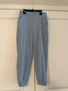 Athleta Brooklyn Mid Rise Ankle Pants Jogger Baby Blue Womens Size 2 Petite - Picture 1 of 5