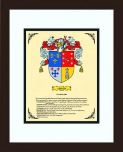 HERALDRY COAT OF ARMS ~ MARTIN FAMILY CREST ~ FRAMED - Picture 1 of 4