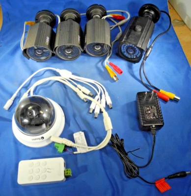 LOTE de 5 cámaras de seguridad Q-SEE & Swann SWPRO-C30CAM QD6012B QM708B Foto 1 de 4