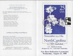 #2347-C5 First Day Ceremony Program North Carolina Statehood Stamp - Picture 1 of 1