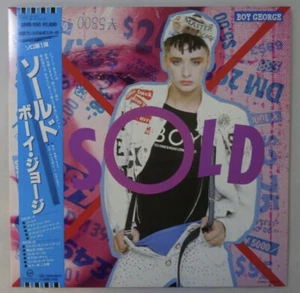 BOY GEORGE "Sold" VIRGIN 28VB-1150 RARE JAPAN VINYL LP W/ OBI, INSERT & POSTER  - Picture 1 of 3