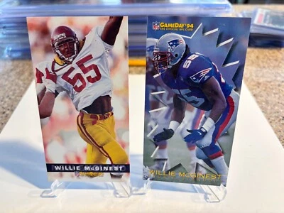 1994 Fleer GameDay Rookie Standouts Willie McGinest #8 of 16 + number 268 - Image 1 of 3