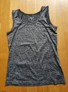 Sporttop XS/34 grau meliert schwarz Fitness Yoga Shirt