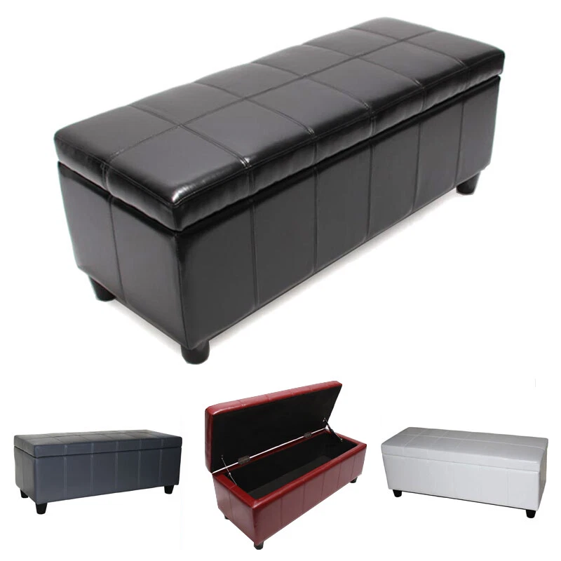 Aufbewahrungstruhe Sitzbank Kriens Leder + Kunstleder - Bild 1 von 4