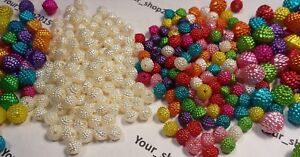 ACRYLIC FACETED DRUM BICONE BEADS MIXED COLOUR CHOICE TOP QUALITY SPACER BEADS
