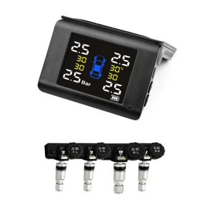 Wireless Car TPMS Tire Pressure Alarm Monitoring System W/ 4 Internal Sensors - Image 1 of 4