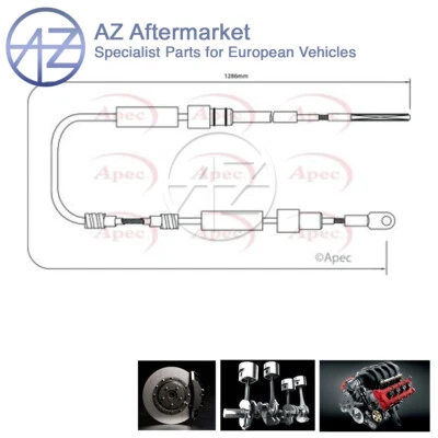 Fits BMW Z3 1997-2003 2.0 2.2 2.8 3.0 3.2 AZ Rear Hand Brake Cable 34401166055 - Image 1 of 2