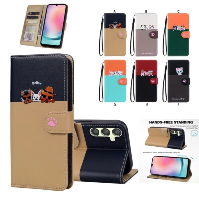 For Samsung Galaxy "A" Series Magnetic Leather Flip Stand Card Wallet Case Cover - Image 1 of 2