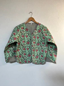 Giacca Trapuntata Nuovo Design Jacket - Fatta a Mano Bohemien Nuova Giacca Floreale - Foto 1 di 3
