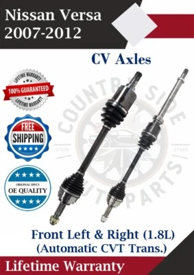 New OE Front CV Axles For 2007-2012 Nissan Versa 1.8L Automatic CVT Trans. - Image 1 of 4