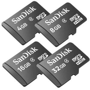 SanDisk 32GB 16GB 8GB 4GB micro SD microSDHC Flash Memory Card Lot UHS-I Class4 - Picture 1 of 4