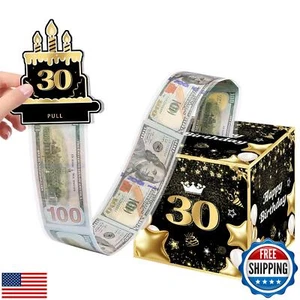 Joycard 30th Birthday Money Box, Fun Pull-Out Cash Gift Box for Parties, Idea - Picture 1 of 5