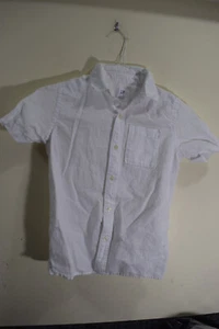 Gap KIDS L 10 White Linen Cotton Button Up Shirt Preppy Summer Hot - Picture 1 of 8
