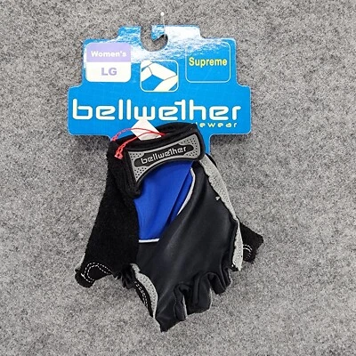 Guantes de ciclismo Bellwether para mujer grandes azules sin dedos Supreme Foto 1 de 4