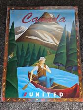 Vintage travel poster United Airlines 2004 CANADA 28" x 22"