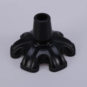 6-Pod Cane Tip Quad Base Rubber Walking Stick Self Standing End Stability Aids - Picture 1 of 12