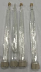 Everlasting Clear Glass Candles Refillable Set Of 4 VTG - Picture 1 of 4
