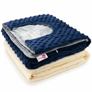 SensoryMoon Kids Weighted Blanket Pressure Therapy 36" x 48" - 7 lbs. Blue - Picture 1 of 5