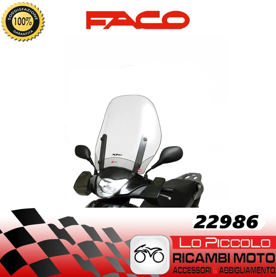 HONDA SHi 125 2009 2010 2011 FACO 3 PEZZI PARABREZZA PARAVENTO ALTO INVERNALE - Immagine 1 di 1