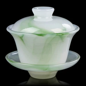 160ml Chinese Green Jade Gaiwan Cup Kung Fu Tea Cup Bowl Tea Ceremony Decorate - Picture 1 of 4