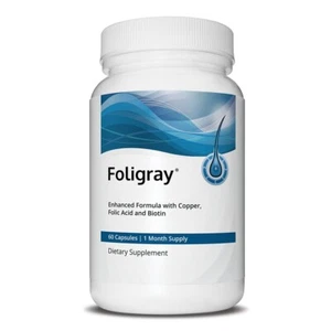 Foligray | Supplement for Healthy Hair Pigmentation Support, 60 Capsules - Picture 1 of 7
