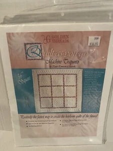 Golden Threads By Keryn Emmerson Quilt As You Go Machine 56" Square Vtg - Picture 1 of 5