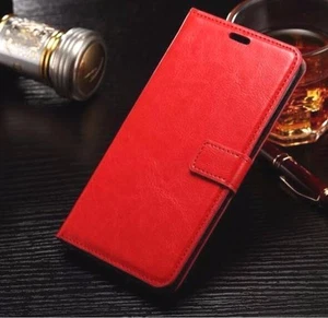 Leather Flip Case Samsung Galaxy Note 3 4 5 8 Luxury Credit Card Wallet + Glass - Picture 1 of 14