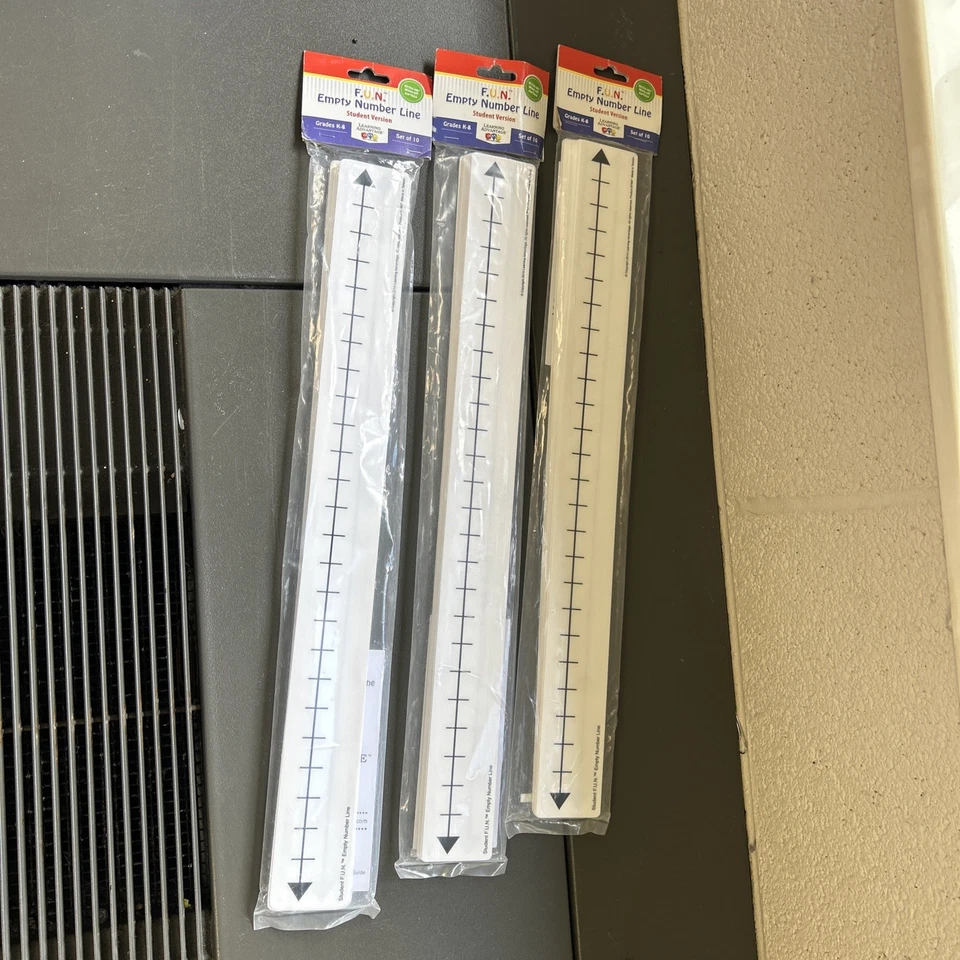 F.U.N. Línea numérica vacía para aprendizaje (paquete de 3) Foto 1 de 2
