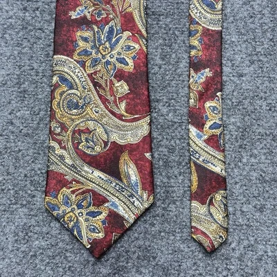 Pierre Balmain Paisley Floral Made Italy Silk Neck Tie Men's 56" - Image 1 of 4