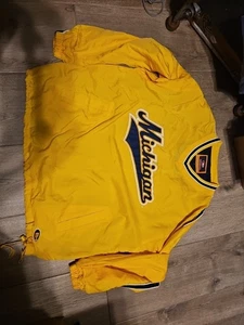 Vintage 90s University Of Michigan Wolverines Pullover Windbreaker Size XLarge - Picture 1 of 8