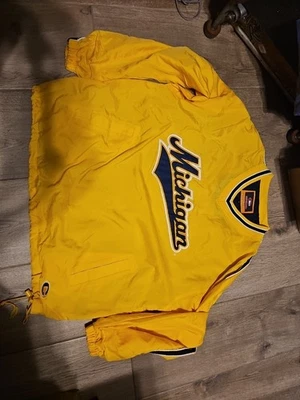 Vintage 90s University Of Michigan Wolverines Pullover Windbreaker Size XLarge - Image 1 of 4