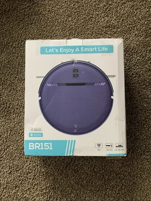 BR151 黑色机器人吸尘器拖把组合带语音和应用程序控制 — 第 1/4 张图片