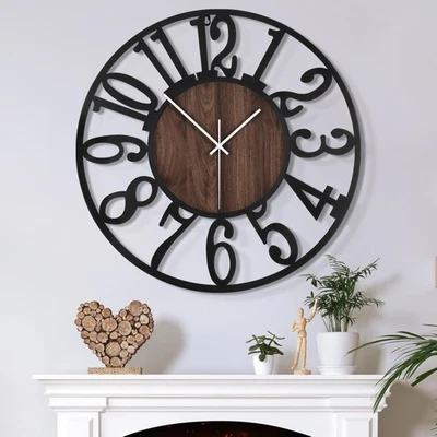 Large Wall Clock for Living Room Decor, 16 Inch Non Ticking Silent, Battery O... - Image 1 of 4