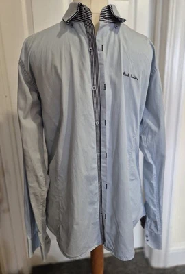 Classic Paul Smith Men's Logo Shirt Size XL 43-44cm Blue Button Up Long Sleeve - image 1 of 3