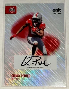 Quincy Porter 2025 Onit Silver Shimmer Auto 149/199 Ohio State Buckeyes - Picture 1 of 2