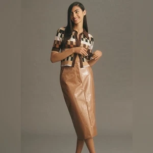 Maeve by Anthropologie The Kinsley Kragen Cropped Cardigan Pullover Gr. Medium - Bild 1 von 12