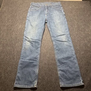 Pantalones de mezclilla Carhartt resistentes flexibles para hombre talla 32x32 calce relajado forrados de trabajo azules - Imagen 1 de 18